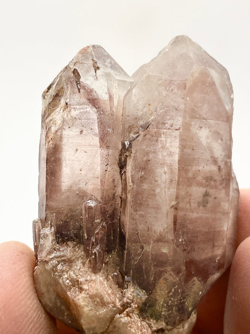 732g Lot of 12 Ishuko Red Phantom Quartz, Hematite included Quartz from the Central Province of Zambia