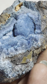 Blue Fibrous Shattuckite, Mesopotamia Copper Valley, Kunene, Namibia, African Mineral Specimen