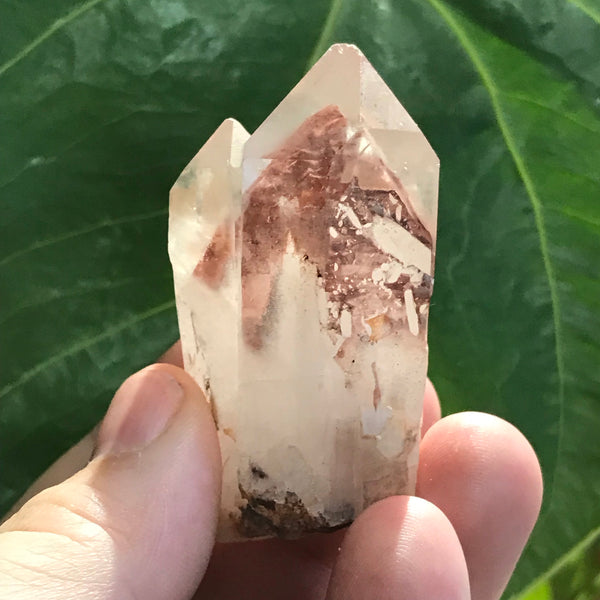 Twin Ishuko Red Phantom Quartz, Hematite included Quartz from the Central Province of Zambia
