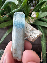 AQUAMARINE SPECIMEN WITH FELDSPAR 31g FROM ERONGO MOUNTAIN, ERONGO REGION, NAMIBIA, ERONGO AQUAMARINE CRYSTAL, CRYSTAL HEALING