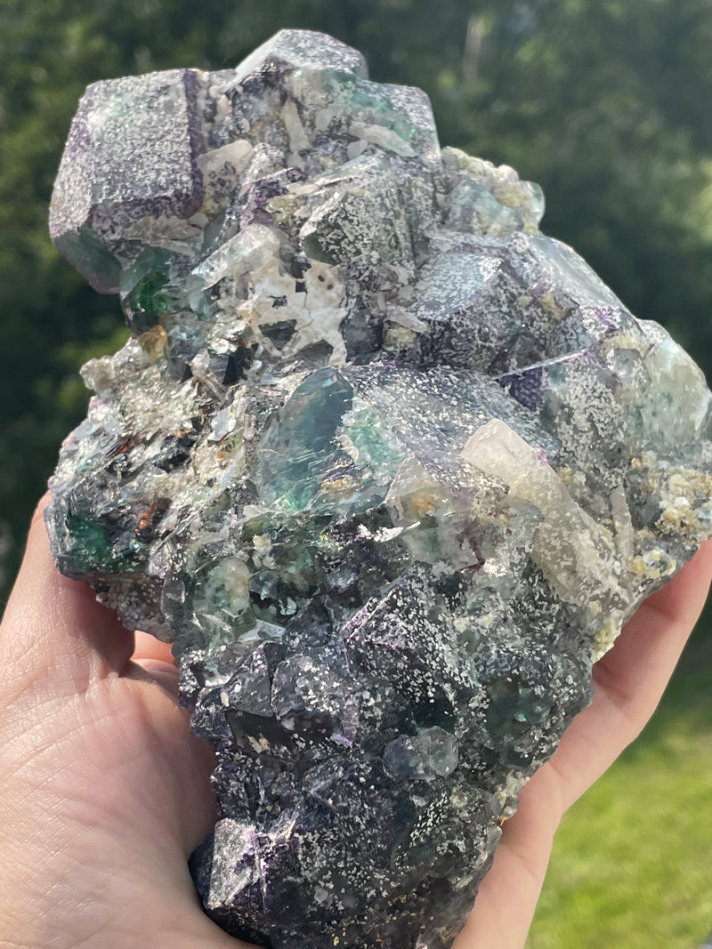 Fluorite with Muscovite and Quartz from Erongo Mountain, Erongo Region, Namibia