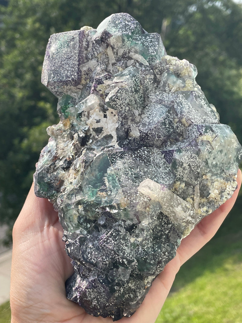 Fluorite with Muscovite and Quartz from Erongo Mountain, Erongo Region, Namibia