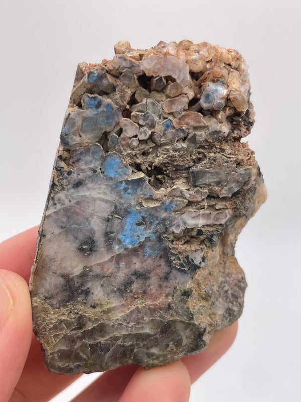 Papagoite on Quartz polished Specimen, Messina, Limpopo Province, South Africa