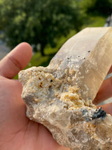 Smoky Quartz with Black Tourmaline and Muscovite 708g from Erongo mountain, Erongo region, Namibia