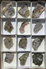 Harledote Brandberg Quartz flat 12 pieces from Goboboseb Mountains, Erongo Region, Namibia