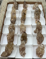 2.320kg Kundalini Citrine Quartz Wholesale Flat 18 pieces, Congo Citrine, Natural Citrine from Luena, Democratic Republic of Congo