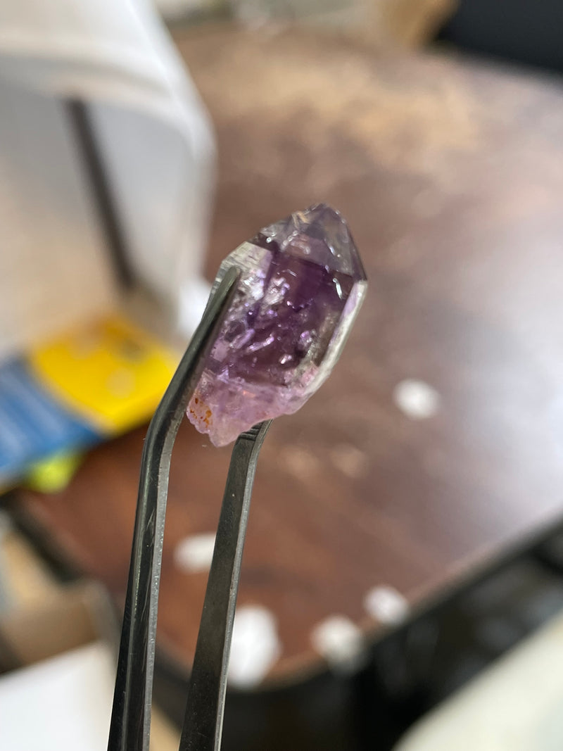 Mini Shangaan Amethyst Trio with Double Termination and Twin Scepter from the Chibuku mine, Zimbabwe