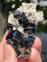 Black Tourmaline Flat 24 pieces from Namibia