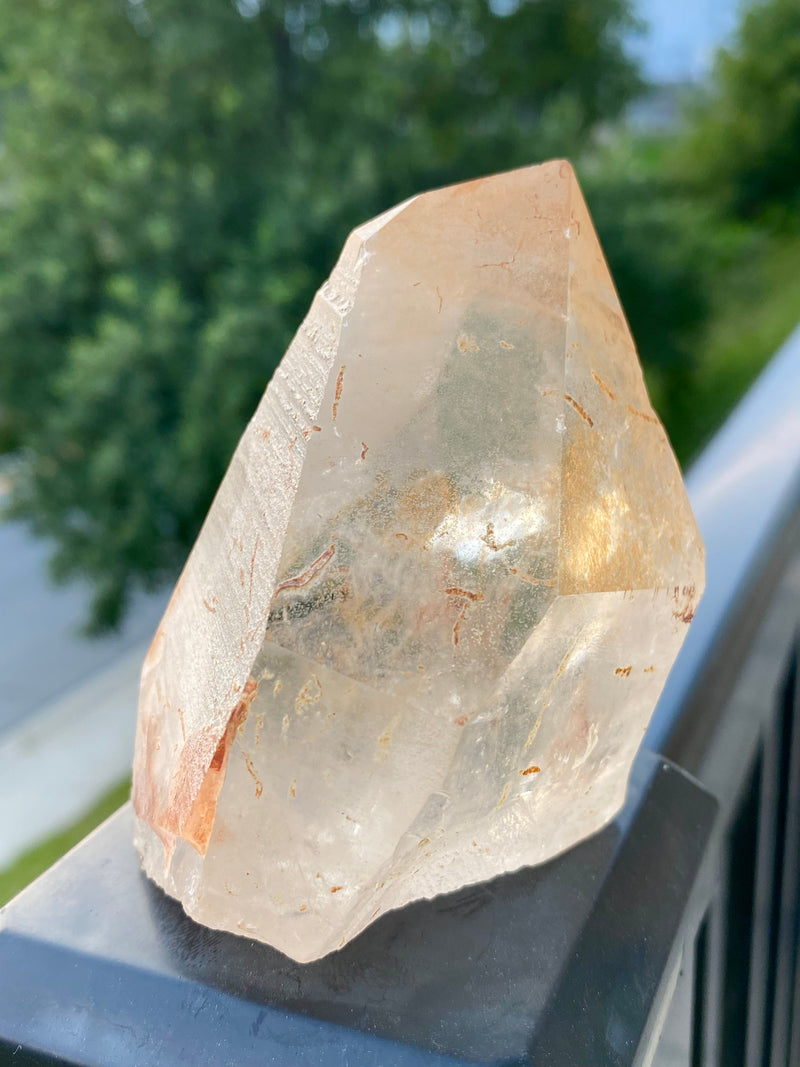 Ishuko Red Phantom Quartz, Hematite Included Quartz 402g from the central province of Zambia