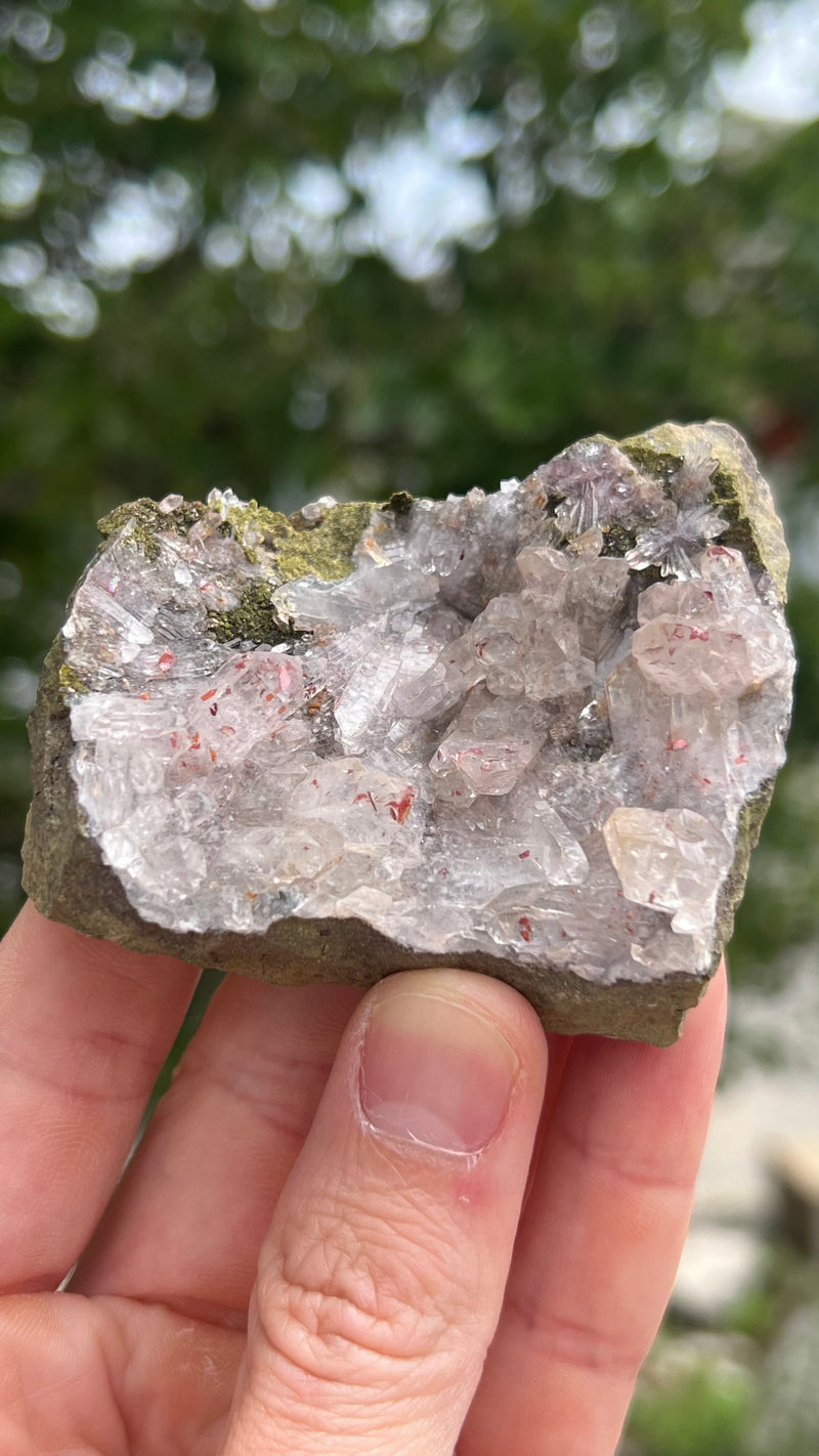 Harledote Brandberg Quartz flat 18 pieces from Goboboseb Mountains, Erongo Region, Namibia