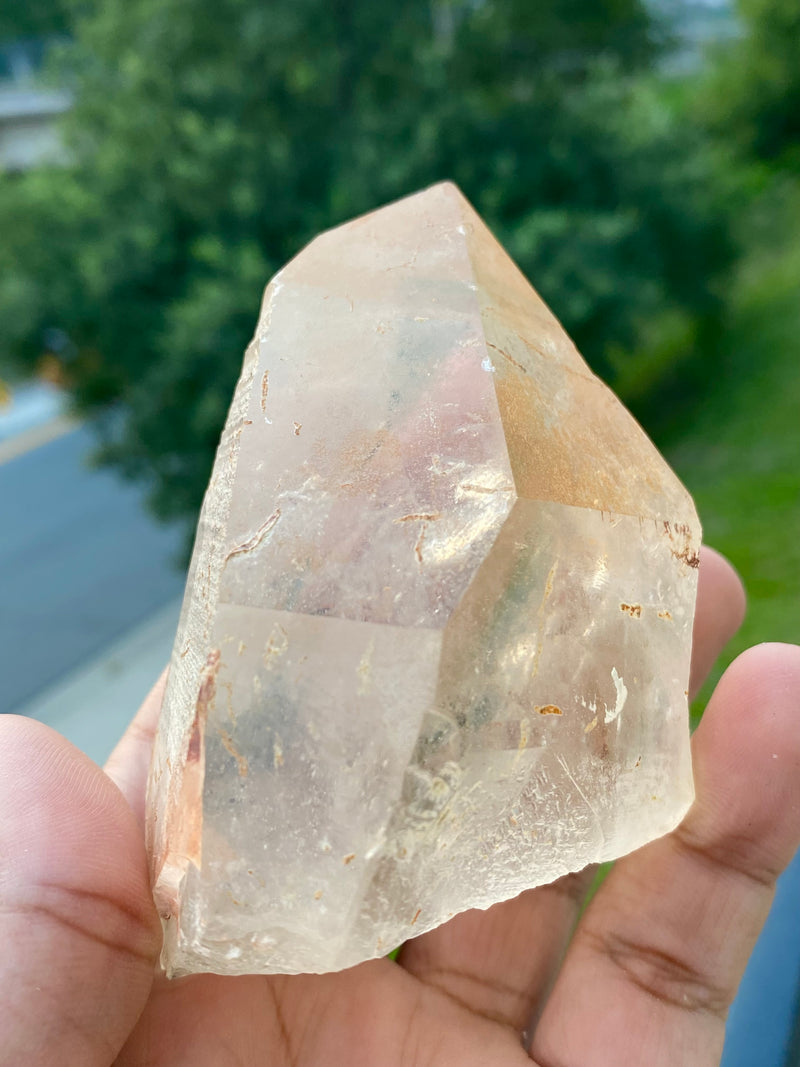 Ishuko Red Phantom Quartz, Hematite Included Quartz 402g from the central province of Zambia