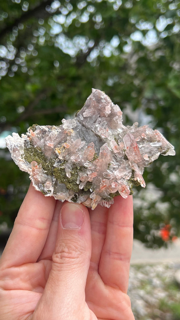Harledote Brandberg Quartz flat 18 pieces from Goboboseb Mountains, Erongo Region, Namibia