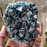 UK Fluorite with Galena from the Greedy Hog Pocket, Diana Maria Mine, Frosterley, Weardale, Co. Durham, England, Cubic Fluorite