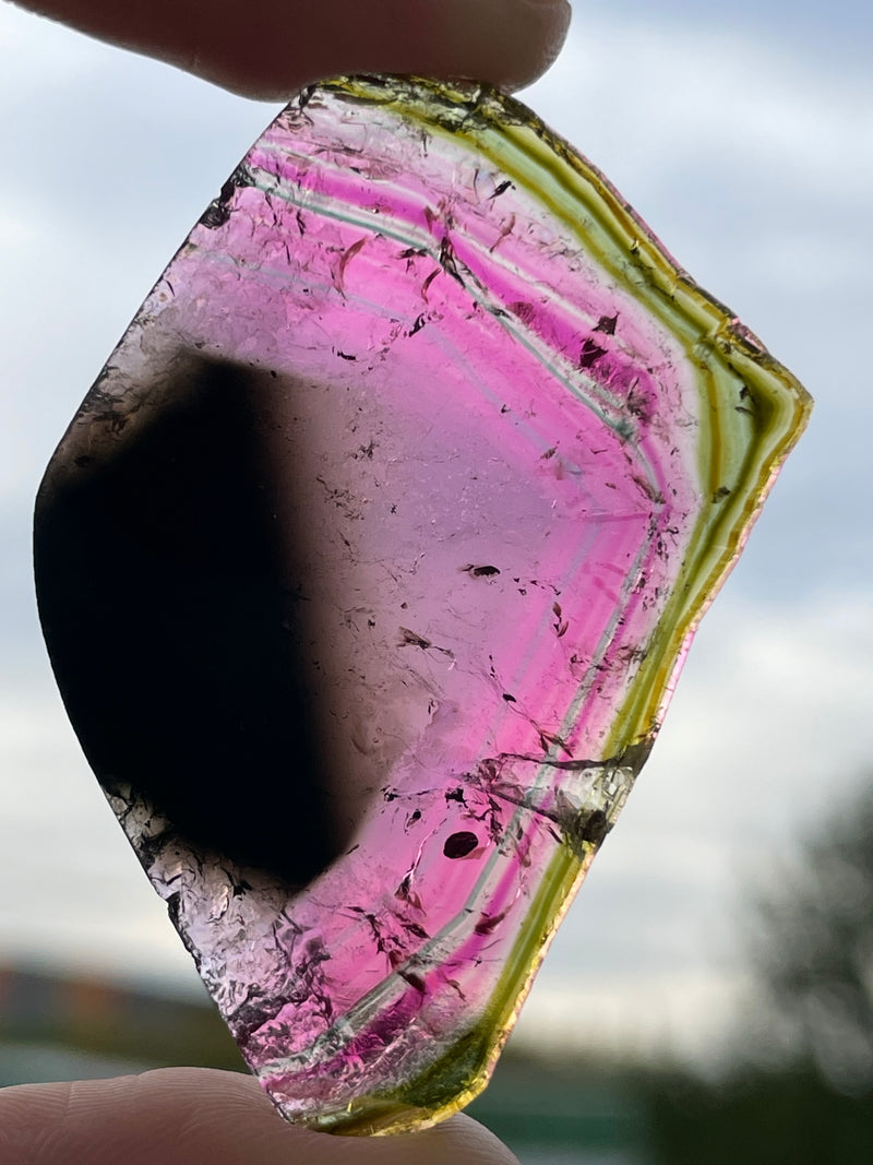 Liddicoatite Tourmaline Slice from Madagascar