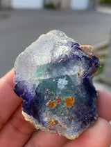 Fluorite with Hyalite from Erongo Mountain, Erongo Region, Namibia