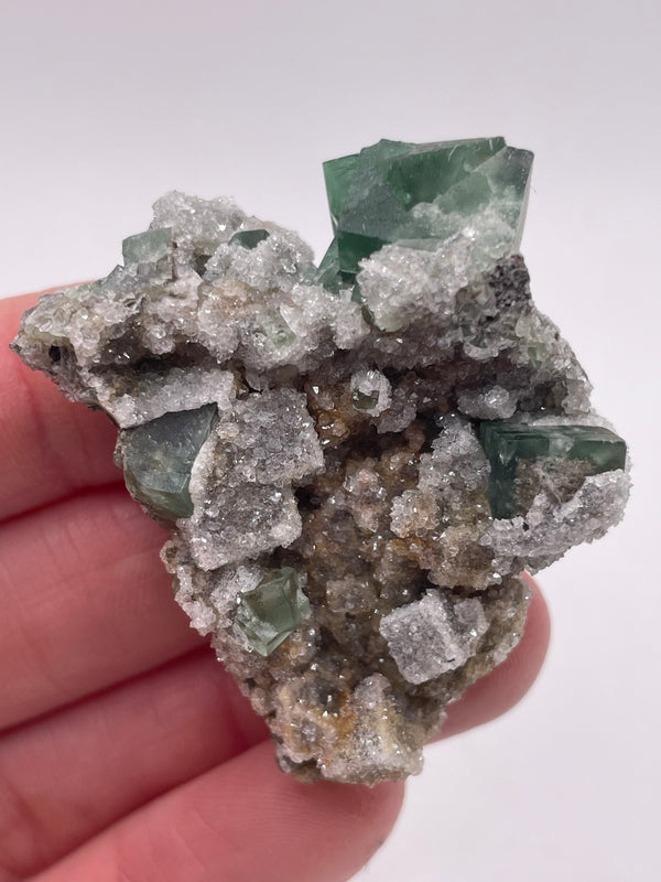 UK Fluorite with Quartz from the Druzy Dreams Pocket, Rogerley Mine, England