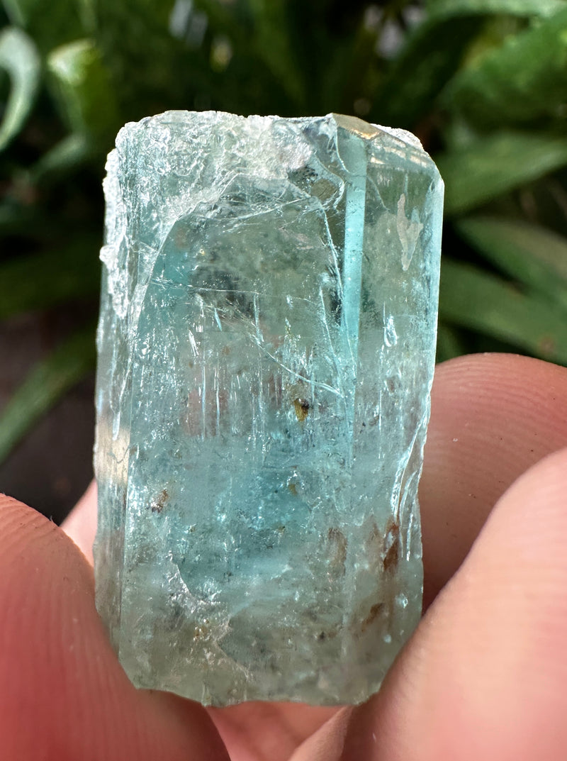 AQUAMARINE SPECIMEN WITH HYALITE 17.5g FROM ERONGO MOUNTAIN, ERONGO REGION, NAMIBIA, ERONGO AQUAMARINE CRYSTAL, CRYSTAL HEALING