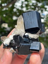 Black Tourmaline Flat 24 pieces from Namibia