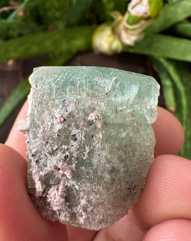 AQUAMARINE SPECIMEN WITH HYALITE, 22g FROM ERONGO MOUNTAIN, ERONGO REGION, NAMIBIA, ERONGO AQUAMARINE CRYSTAL, CRYSTAL HEALING