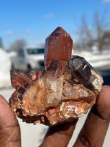 Ishuko Red Phantom Hematite Included Quartz Cluster | Northern Province, Zambia