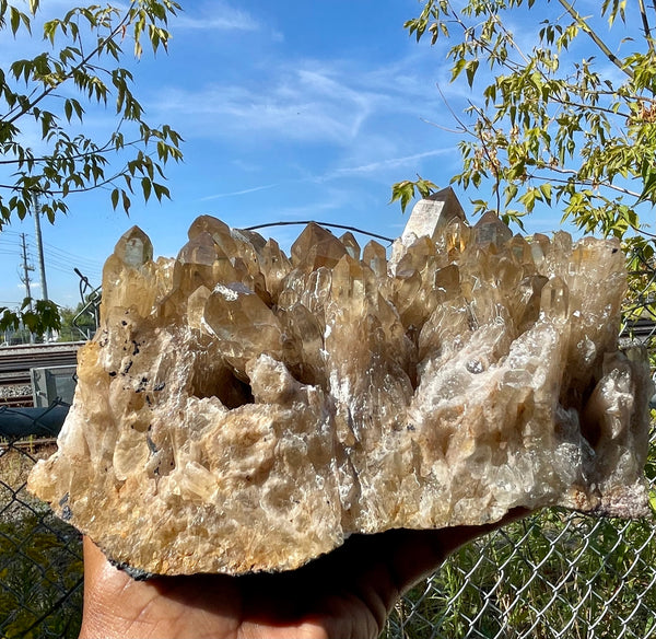 Kundalini Citrine Cluster from Lwena, Katanga, Democratic Republic of Congo