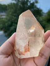 Ishuko Red Phantom Quartz, Hematite Included Quartz 402g from the central province of Zambia