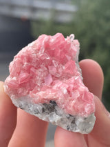 Rhodochrosite on Quartz from the Sweet Home mine, Alma, Colorado, USA