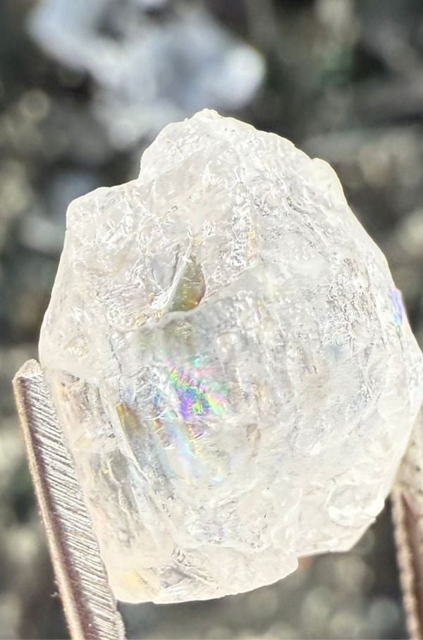 Rainbow filled Phenakite from Okuta-Didan Mine, Jos Plateau, Nigeria