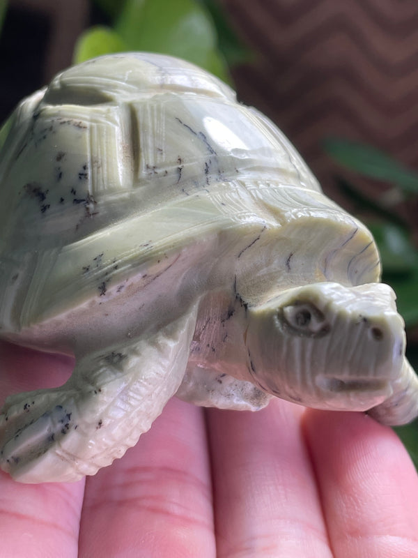 Shona Sculpture, Butter Jade Turtle from Zimbabwe