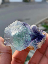 Fluorite with Hyalite from Erongo Mountain, Erongo Region, Namibia