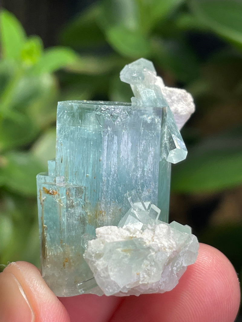 Aquamarine Specimen Cluster with Feldspar from Erongo Mountain, Erongo Region, Namibia