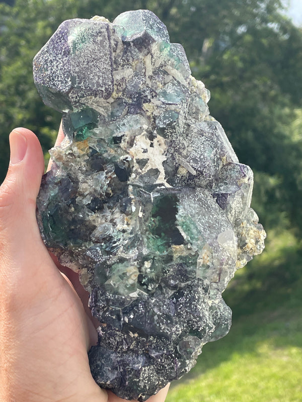 Fluorite with Muscovite and Quartz from Erongo Mountain, Erongo Region, Namibia