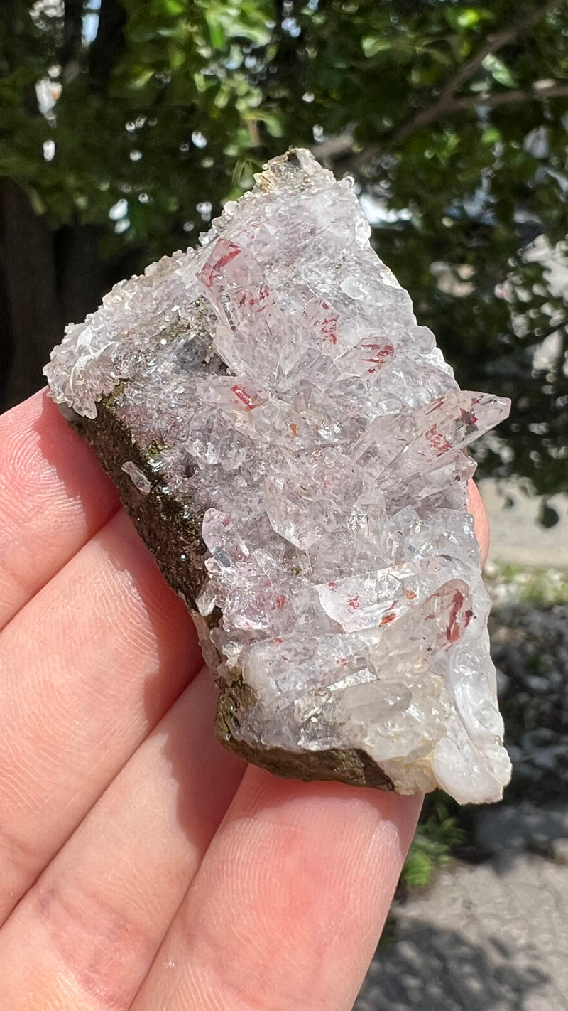 Harledote Brandberg Quartz flat 24 pieces from Goboboseb Mountains, Erongo Region, Namibia