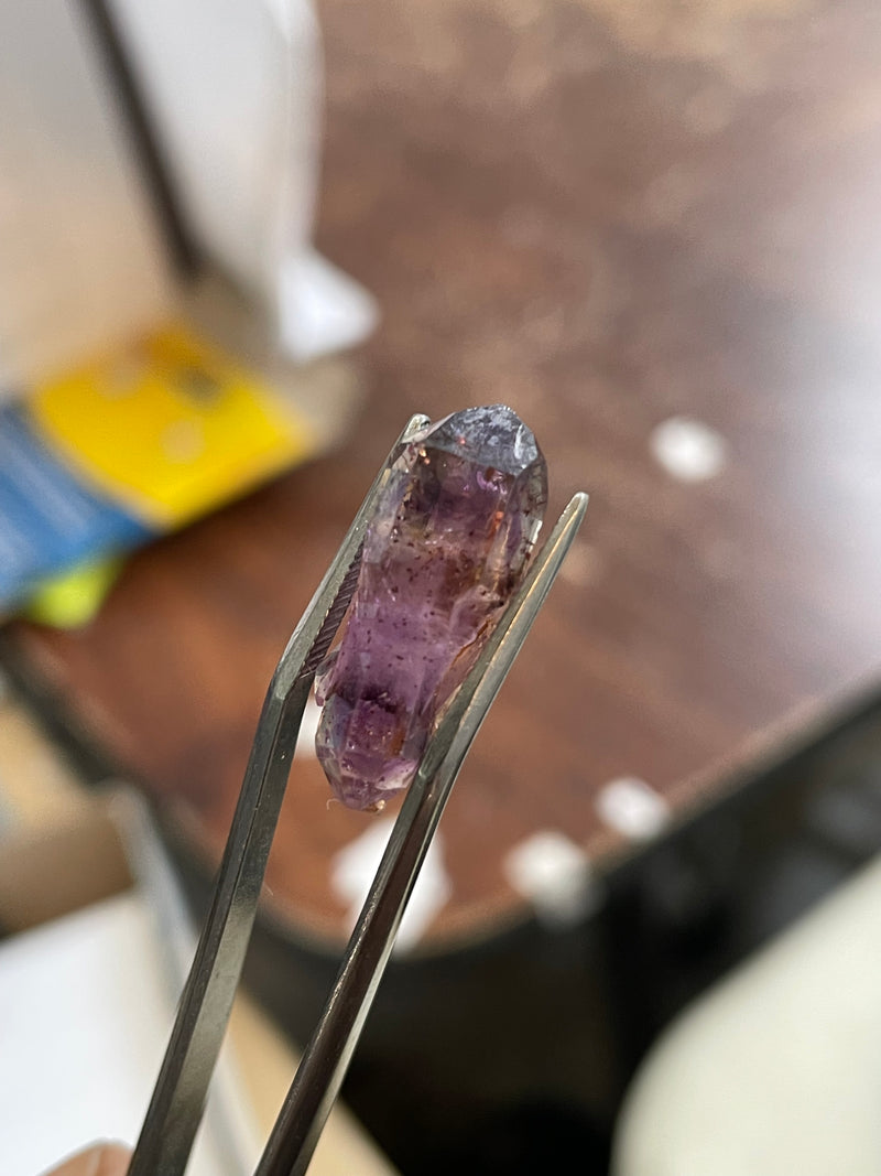 Mini Shangaan Amethyst Trio with Double Termination and Twin Scepter from the Chibuku mine, Zimbabwe