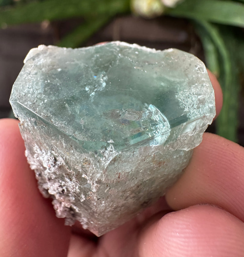 AQUAMARINE SPECIMEN WITH HYALITE, 22g FROM ERONGO MOUNTAIN, ERONGO REGION, NAMIBIA, ERONGO AQUAMARINE CRYSTAL, CRYSTAL HEALING