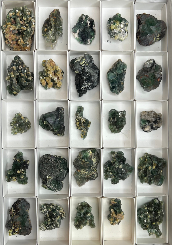 Fluorite and Muscovite Wholesale Flat from the the Erongo Mountain, Erongo Region, Namibia