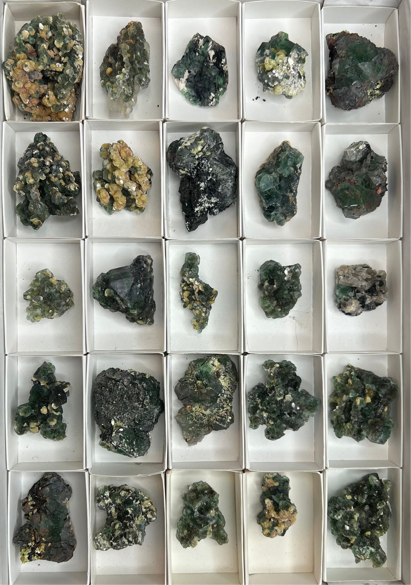 Fluorite and Muscovite Wholesale Flat from the the Erongo Mountain, Erongo Region, Namibia