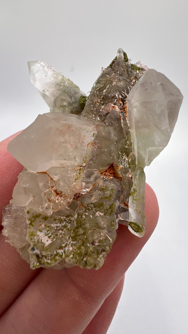 Harledote Brandberg Quartz flat 24 pieces from Goboboseb Mountains, Erongo Region, Namibia