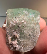 AQUAMARINE SPECIMEN WITH HYALITE, 22g FROM ERONGO MOUNTAIN, ERONGO REGION, NAMIBIA, ERONGO AQUAMARINE CRYSTAL, CRYSTAL HEALING