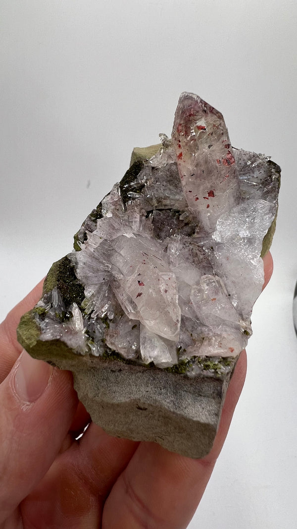 Harledote Brandberg Quartz flat 24 pieces from Goboboseb Mountains, Erongo Region, Namibia