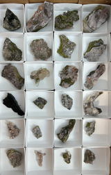 Harledote Brandberg Quartz flat 24 pieces from Goboboseb Mountains, Erongo Region, Namibia