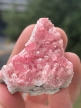 Rhodochrosite on Quartz from the Sweet Home mine, Alma, Colorado, USA