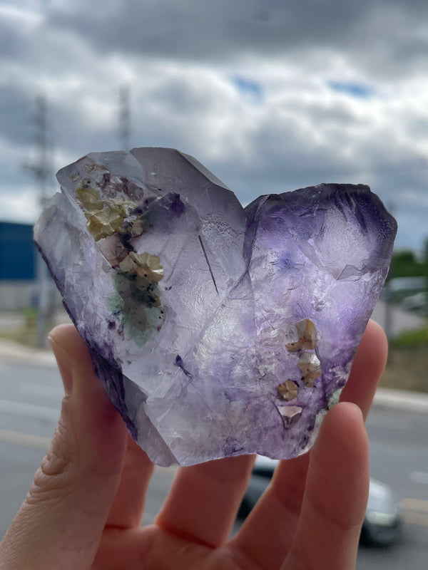 Spinel Law Twin Fluorite from the Erongo Mountain, Erongo Region, Namibia