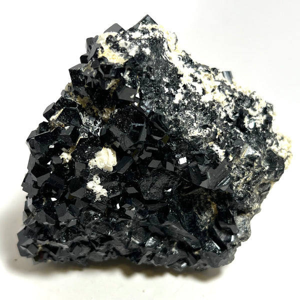 Black Tourmaline Crystal with Feldspar from Erongo Mountain, Erongo Region, Namibia