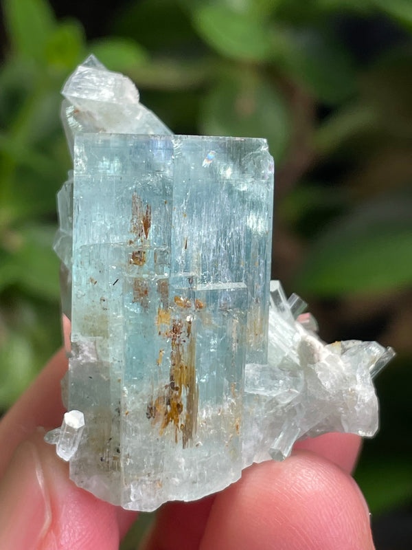 Aquamarine Specimen Cluster with Feldspar from Erongo Mountain, Erongo Region, Namibia