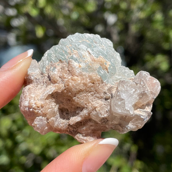 Prehnite on Quartz Matrix, Specimen from Xoboxobos, Brandberg District, Namibia