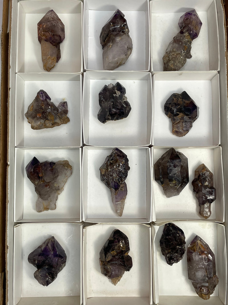 Shangaan Amethyst Wholesale Flat 14 pieces, from the Chibuku Mine, Zimbabwe