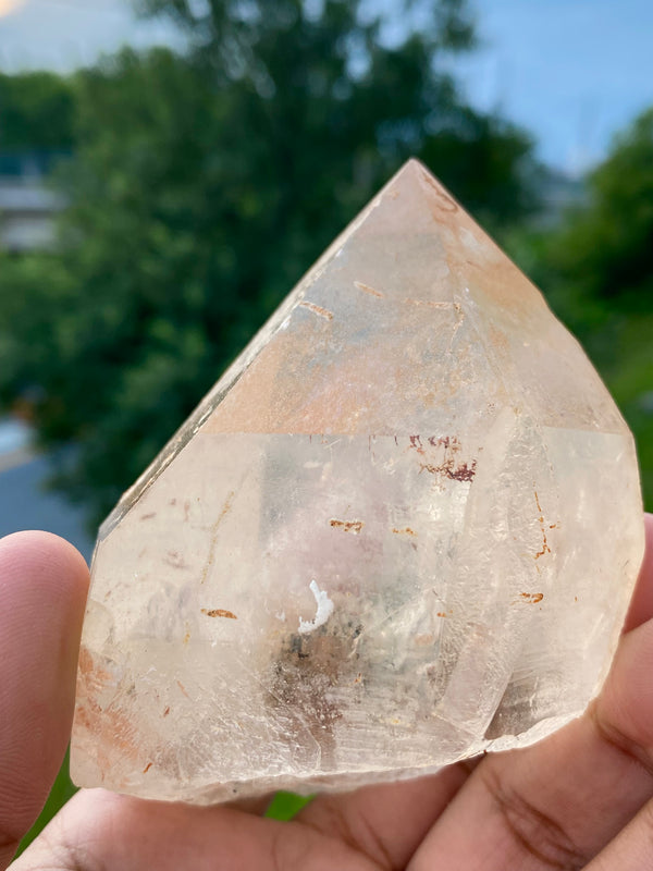 Ishuko Red Phantom Quartz, Hematite Included Quartz 402g from the central province of Zambia