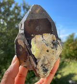 Fluorescent Smoky Quartz & Hyalite from Erongo Mountain, Erongo Region, Namibia