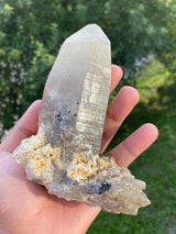 Smoky Quartz with Black Tourmaline and Muscovite 708g from Erongo mountain, Erongo region, Namibia